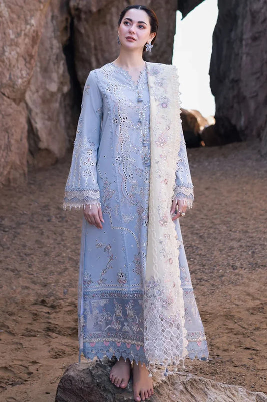 Qalamkar Exclusive Chikankari 3-Piece Suit