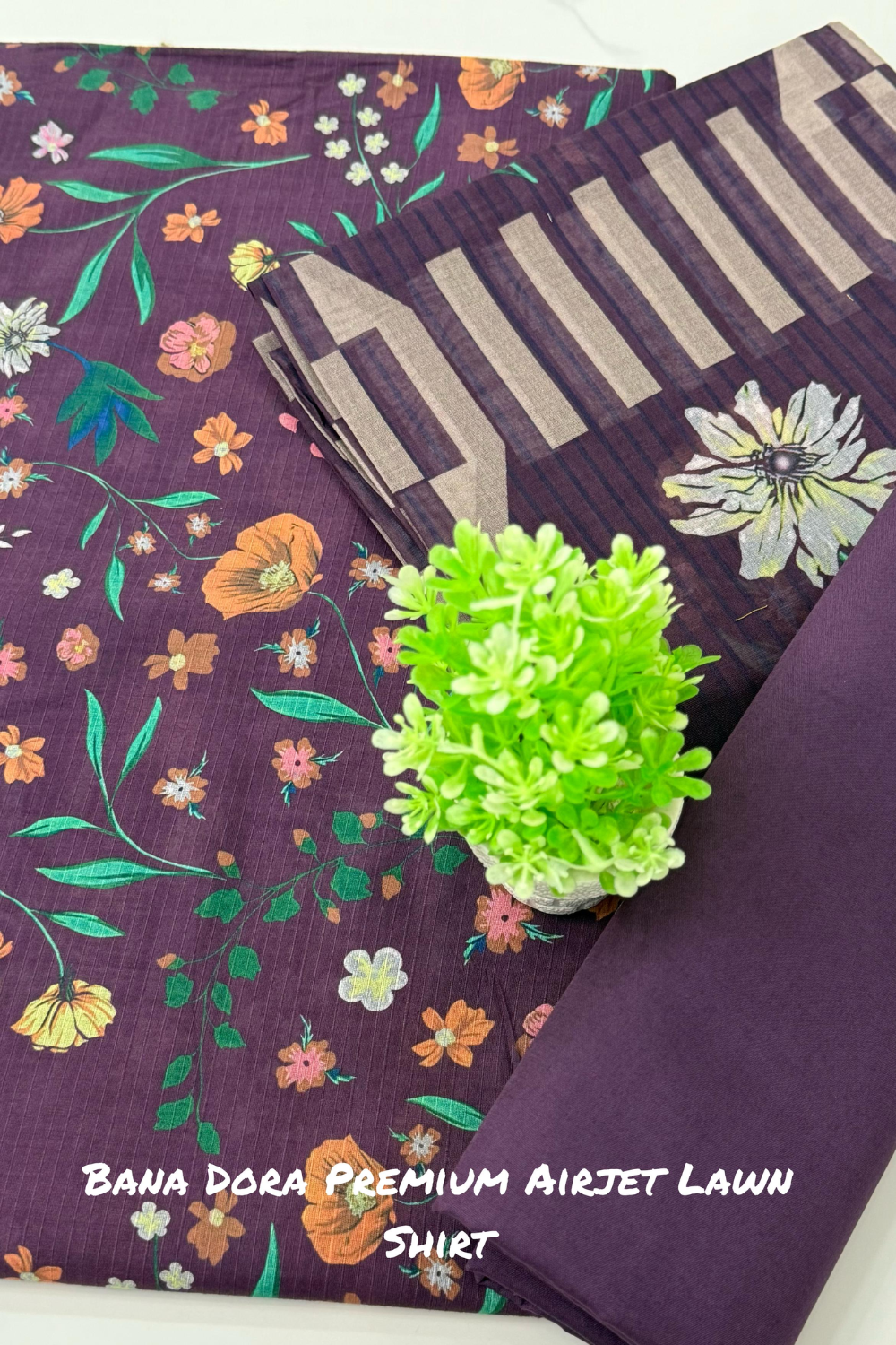 PREMIUM QUALITY BANA DORA UNSTITCHED LAWN THREE PIECE CAUSAL WEAR