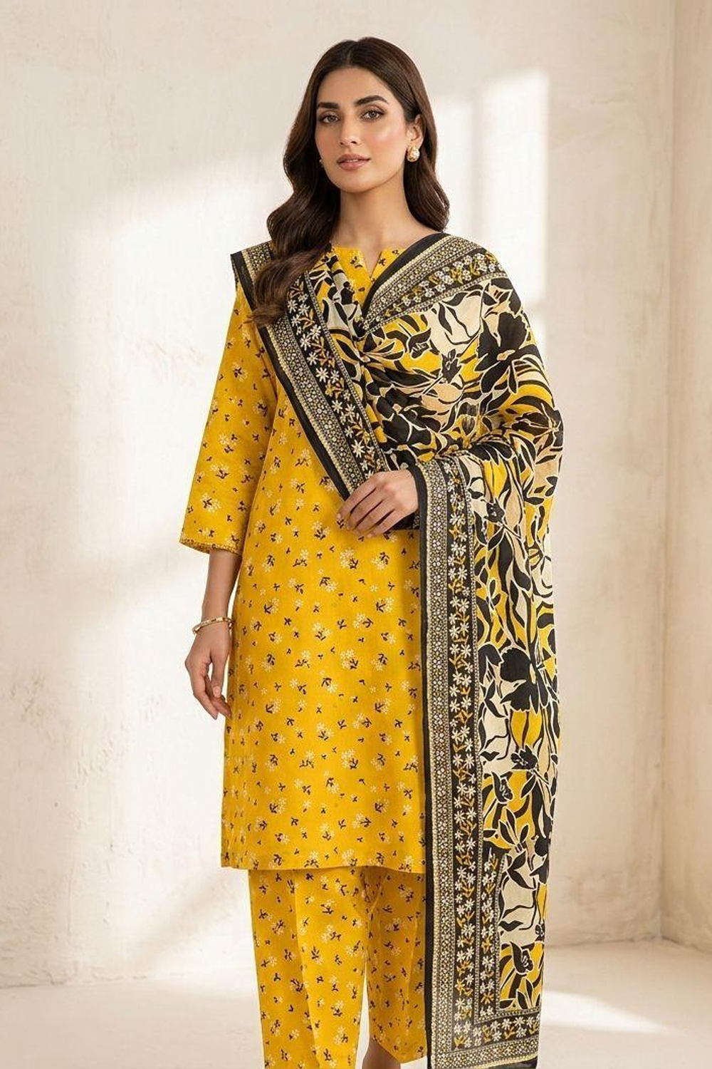 Bin Saeed Unstitched Casual Wear All Over 3 Piece Collection