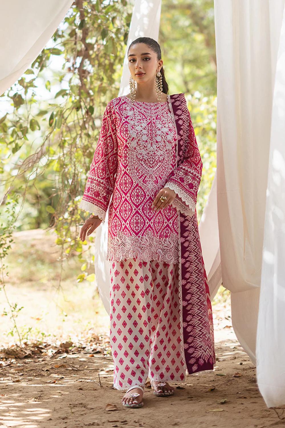Unstitched Embroidered Lawn Leena ZC-D4B