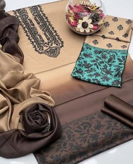 Silk Unstiched Co-Ords Set Tye & Dye Silk