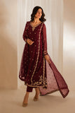 Iznik Embroidered Chiffon 3 Piece Suit