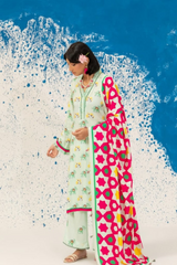 Unstitched Three Piece Printed Lawn GP-02