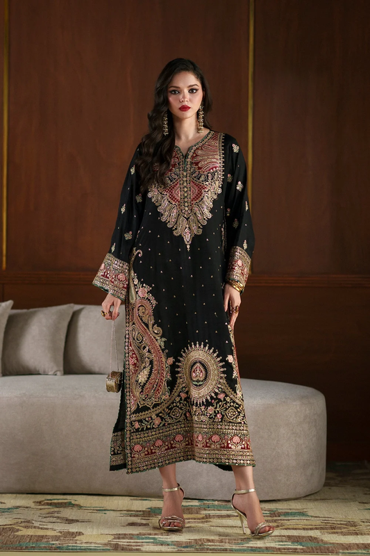Ethnc Kaftan Unstitched 3 Piece Suit