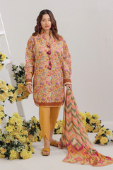 Unstitched Printed Lawn 3 Piece Garden Haze