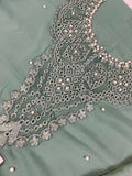Baroque Mint Embroidered Chiffon 3-Piece Suit