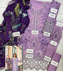 Unstitched Luxury Chikankari 3 Piece MSL-23-D9