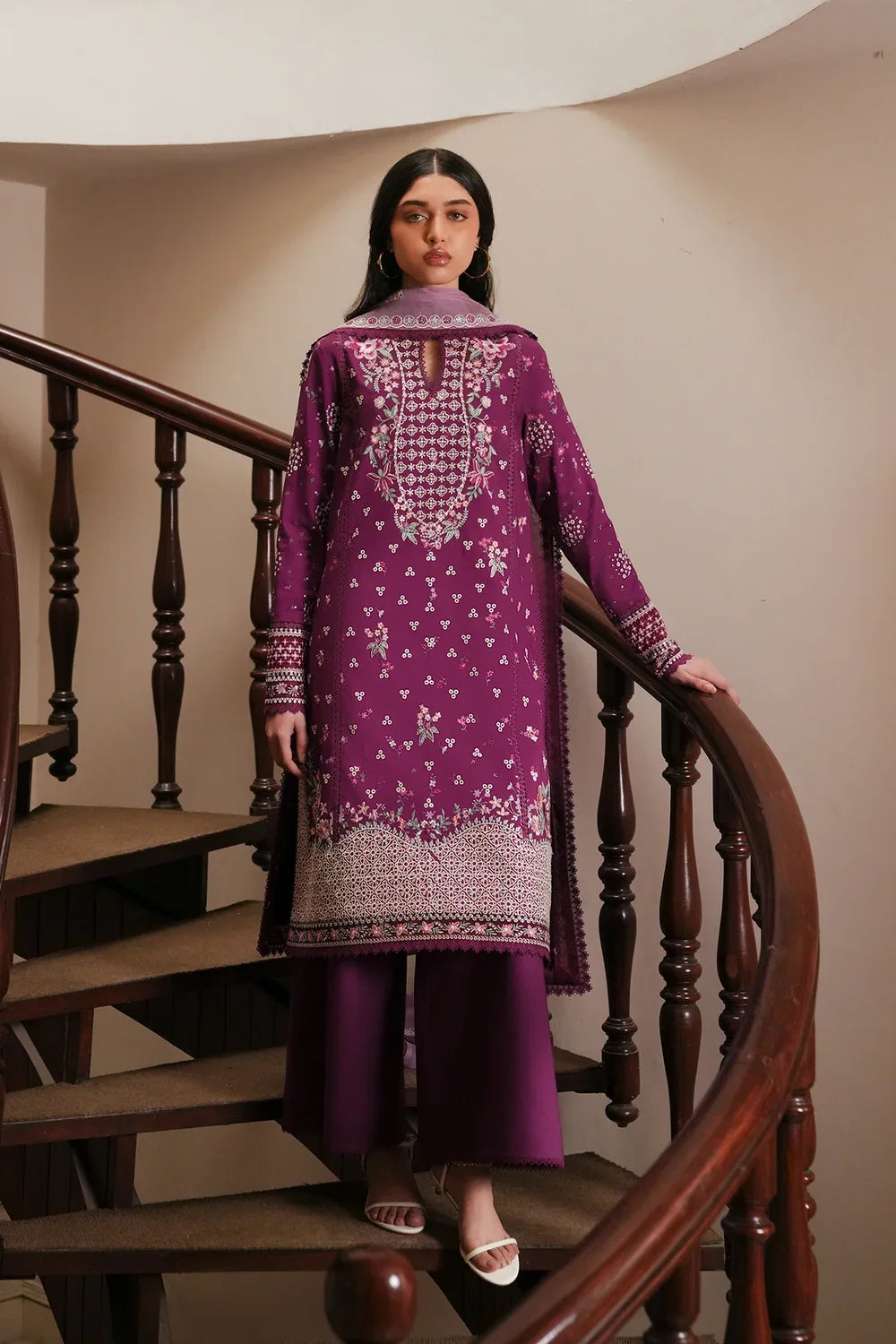 JZTEXTILES Lawn 3 Piece Suit