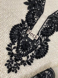 Maria B Off White & Black Chiffon 3 Piece Suit