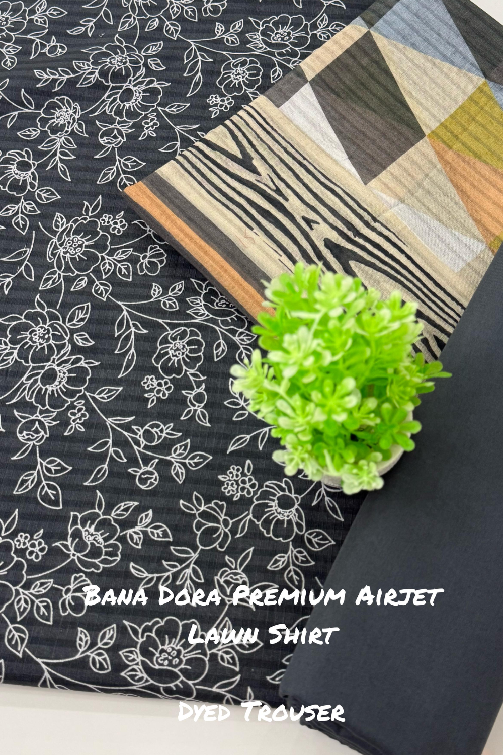 PREMIUM QUALITY BANA DORA UNSTITCHED LAWN THREE PIECE CAUSAL WEAR