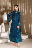 Azure Embroidered Chiffon 3 Piece Suit