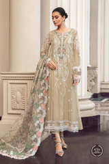 Embroidered Chiffon Unstitched Designer Wear 3 Piece MBC-23-10