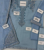 Iznik Ice Blue Luxury Formals Unstitched 3 Piece Suit