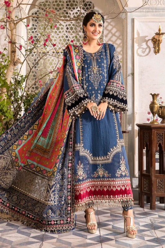 MARIA B. Embroidered Chiffon 3 Piece Suit