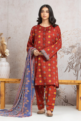 Unstitched 3 Piece Printed Lawn M2-003