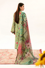 Unstitched Three Piece Printed Lawn Forest Green AP-06