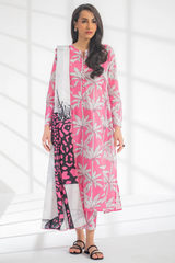 Unstitched Printed Lawn 3 Piece PALMS
