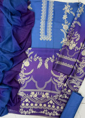 Silk Unstiched Co-Ords Set Tye & Dye Silk