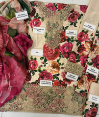 Humjoli 3 Piece Unstitched Silk AJV0728