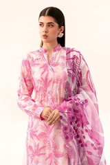Unstitched Three Piece Printed Lawn Roseate Blush AP-02