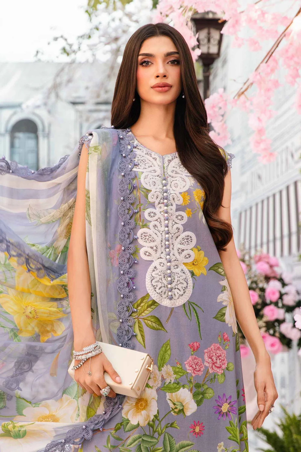 Unstitched 3 Piece Embroidered Lawn MPT-2604A