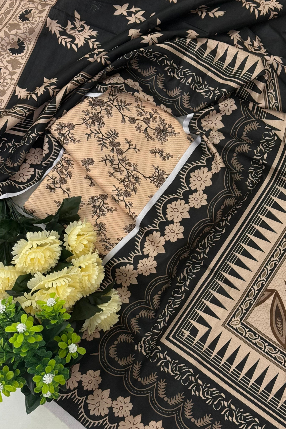 Unstitched Cambric Three Piece For All Season