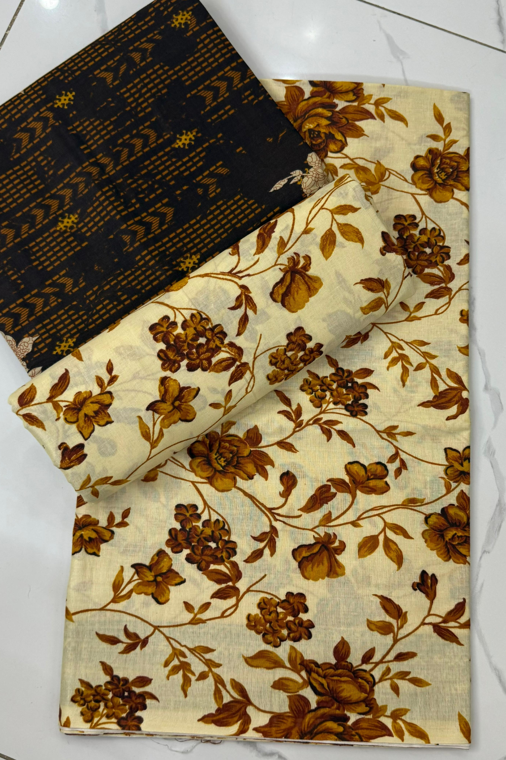 Unstitched Casual Wear All Over 3 Piece Collection