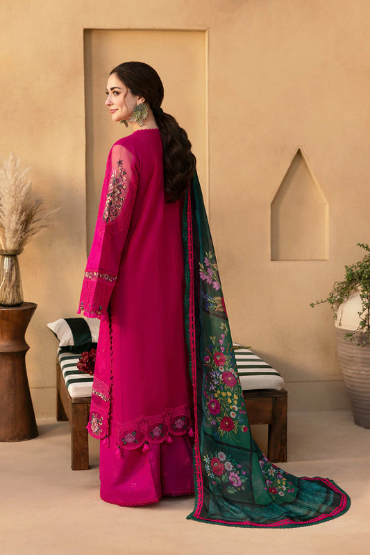 Saira Rizwan Pink Luxury Embroidered 3 Piece Suit