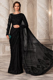 Maria B Couture Black Net Saree