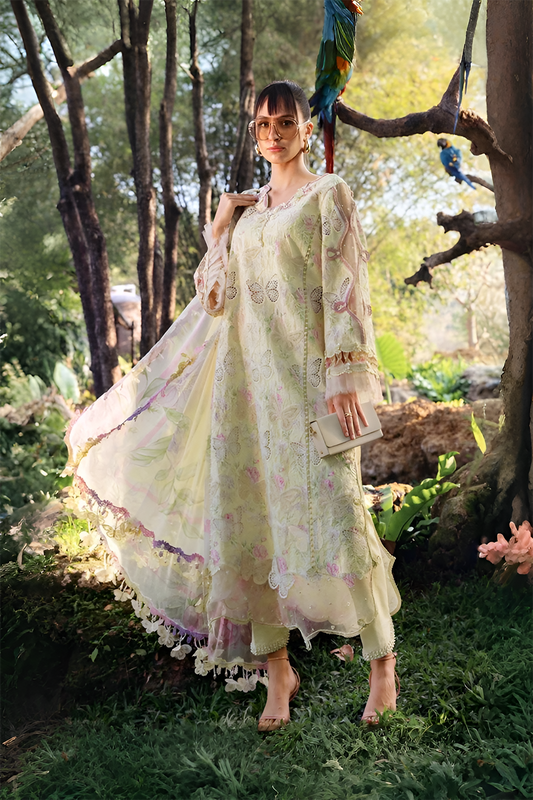 MP-2901B Luxury Lawn Laser Work Unstitched 3 Piece