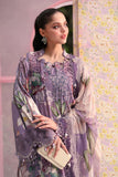 Maria B Floral Purple Luxury Embroidered  3 Piece Suit