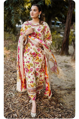 Aneelas Skin Luxury Lawn Unstitched 3 Piece Suits