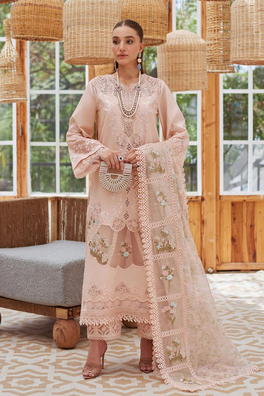 Crimson Luxury Unstitched Chikankari Embroidered 3-Piece Suit