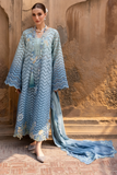 Crimson Ocean Blue Ombre Luxury Lawn 3-piece Suit
