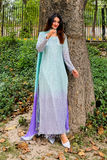 Poshkari Tie N Die Luxury Chiffon Embroidered 3 Piece Suit