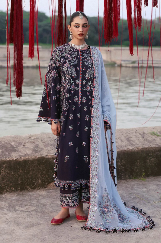 HUSSAIN REHAR Luxury Embroidered Lawn 3-Piece Suit