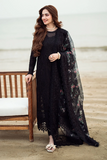 Nureh Black Luxury Embroidered 3 Piece Suit