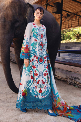 Maria B Printed Embroidered Lawn 3 Piece Suit
