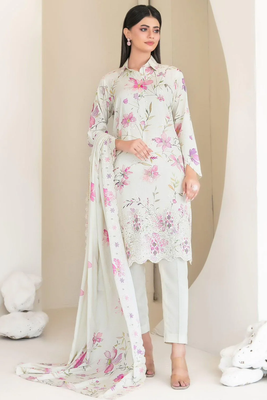 Afrozeh Luxury Floral 3-Piece Suit
