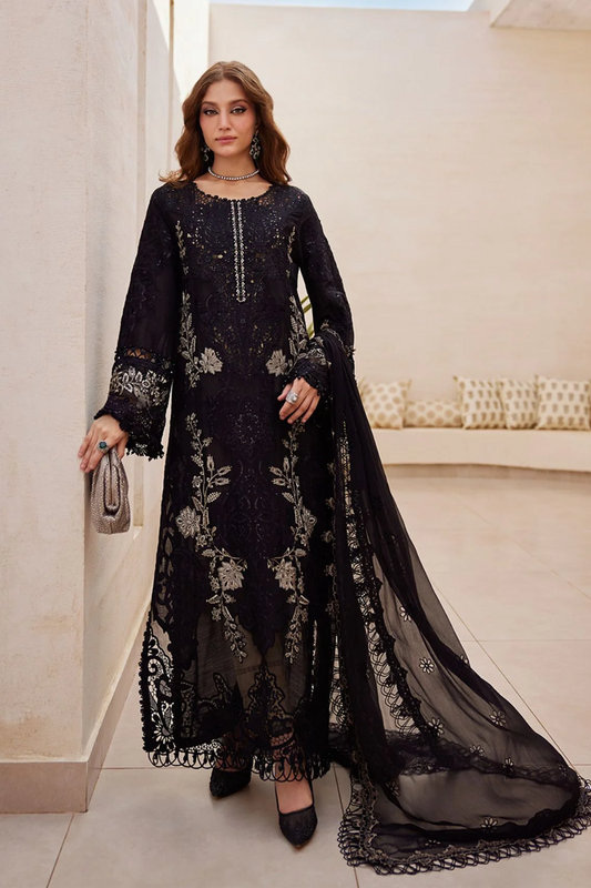 Maria B Black Luxury Embroidered 3 Piece Suit