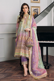Baroque Mint Green Floral Luxury Embroidered 3 Piece Suit
