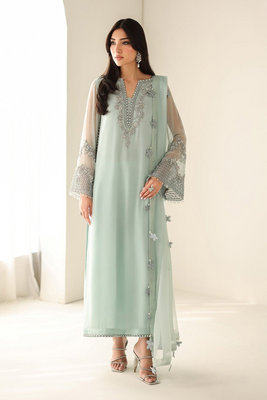 Charizma Mint Green Luxury Embroidered Lawn 3 Piece Suit
