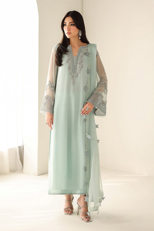 Charizma Mint Green Luxury Embroidered Lawn 3 Piece Suit