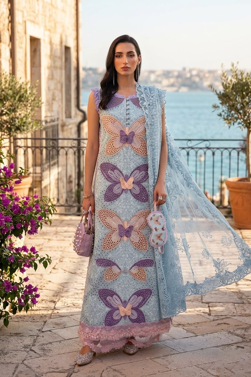 Maria B Luxury Embroidered Lawn 3 Piece Suit