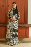 ANEELAS Black & Skin PRINTED LUXURY LAWN 3 Piece Suit