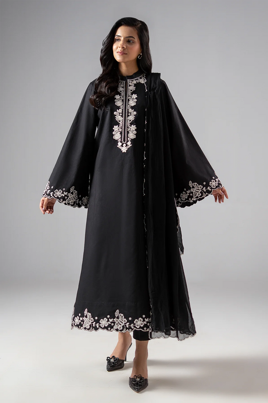 Charizma Black Edition Luxury Embroidered 3 Piece Suit