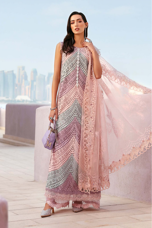 Maria B Pastel Embroidered Lawn 3 Piece Suit