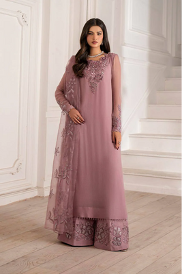 Iznik Pink Exclusive Chiffon 3 Piece Suit