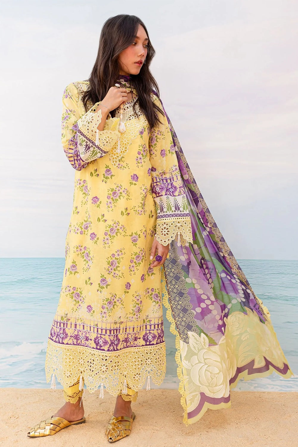 Embroidered Lawn 3 Piece Unstitched Suit NGL-Gardenia-317-24