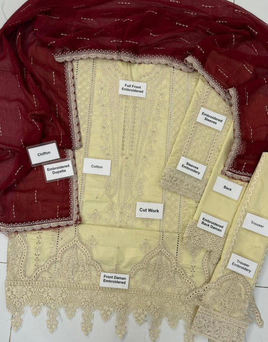 Maria B LUXURY CHIKANKARI 3-piece suit
